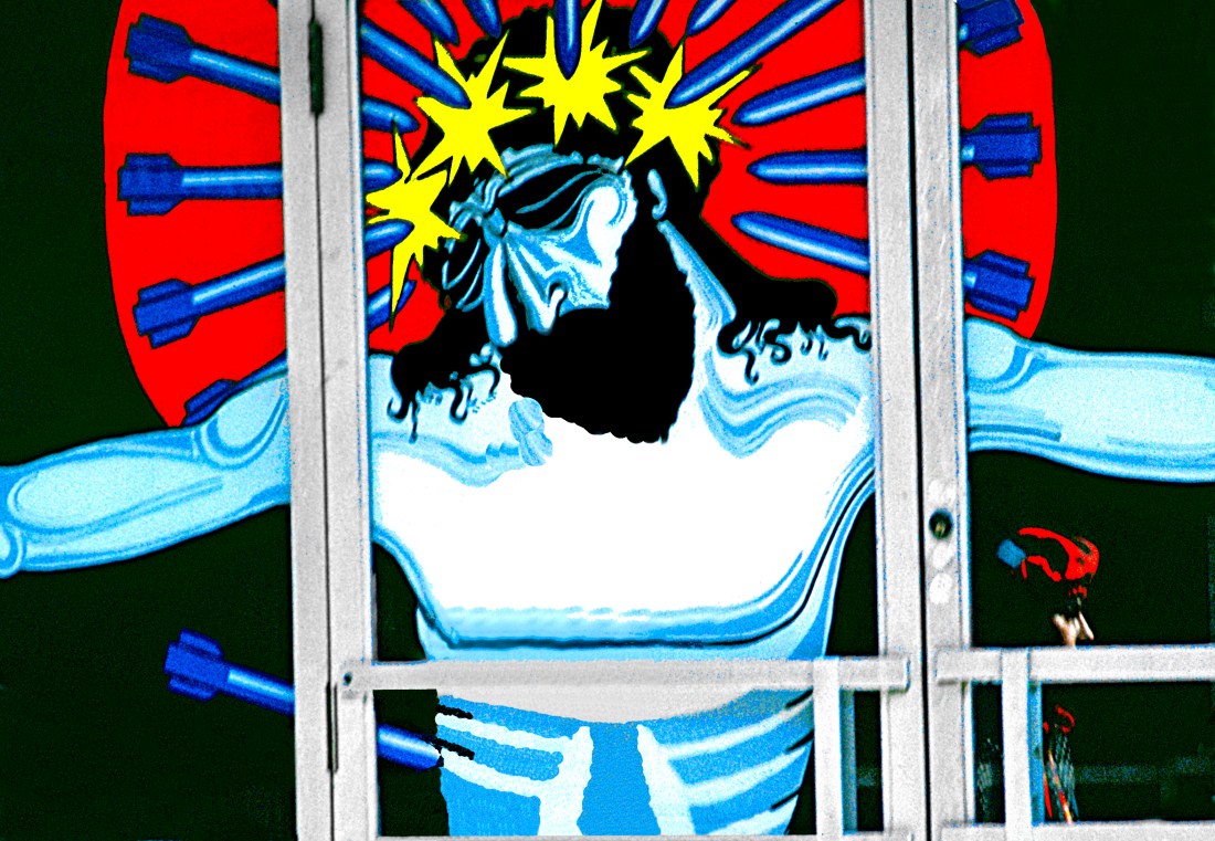 Christ and Bombs, Door Graffiti